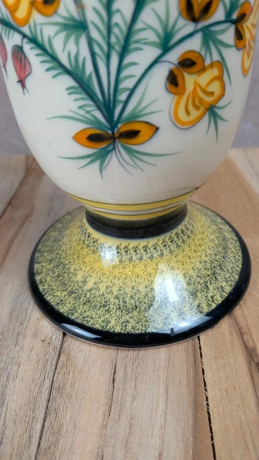 Vaso antigo Henriot Quimper decoração floral bretão – photo 2
